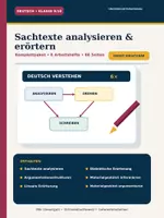Vorschau - Unterrichtsreihen - Sachtexte analysieren und erörtern Deutsch Klasse 9/10 Komplettpaket mit 6 Arbeitsheften, Lösungen und Lehrerhinweisen - Deckblatt