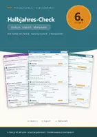 Vorschau - Test - Halbjahres-Check Klasse 6 Mittelschule - alle 3 Fächer - Deckblatt