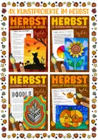 Vorschau - Arbeitsblätter - 4x Kreative Kunststunden im Herbst - Deckblatt