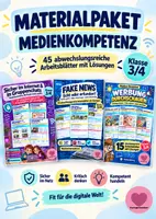 Vorschau - Unterrichtsreihen - Materialpaket Medienkompetenz – Internet, Fake News & Werbung 3/4 - Deckblatt