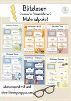 Vorschau - Präsentationen/Tafelbilder - Blitzlesen (animierte Präsentationen) - wachsendes Materialpaket - Deckblatt