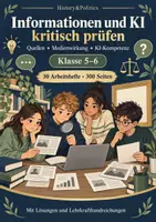 Vorschau - Arbeitsblätter - Informationen und KI prüfen – Megabundle Klasse 5–6 - Deckblatt