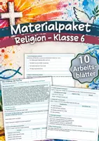Vorschau - Arbeitsblätter - Materialpaket – Religion Klasse 6 – Arbeitsblätter - Deckblatt