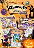 Vorschau - Arbeitsblätter - Halloween Grundschule – wachsendes Bundle | Lesen, Rätseln & Ausmalen | 1.–4. Klasse - Deckblatt