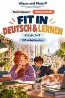 Vorschau - Arbeitsblätter - Materialpaket Fit in Deutsch & Lernen | Medium Bundle Klasse 5–7 - Deckblatt