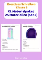 Vorschau - Stundenentwürfe - XXL Materialpaket Kreatives Schreiben Klasse 3 - 25 Materialien (Set 2) - Deckblatt