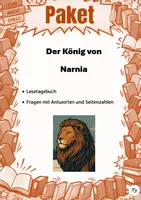 Vorschau - Stundenentwürfe - Der König von Narnia| Unterrichtsmaterial | Deutsch | | Materialpaket Klasse 5-8 | mit Lösungen - Deckblatt