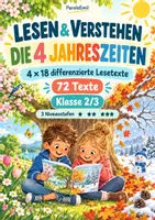 Vorschau - Arbeitsblätter - Lesen & Verstehen – 4 Jahreszeiten | 72 Lesetexte Klasse 2/3 - Deckblatt