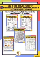 Vista previa - Hojas de trabajo - All-in-One English Pack 1º-2º – Full Course (Worksheets, Flipbooks, Minibooks & Exams) A1 - Portada