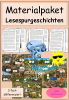 Vorschau - Stundenentwürfe - Materialpaket Lesespurgeschichten (wachsend) - Deckblatt