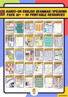 Vista previa - Unidades / Secuencias / Situaciones de Aprendizaje - Hands-On English Grammar Pack A1+ – 50 Printable Resources - Portada