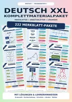 Vorschau - Arbeitsblätter - Deutsch Sek I Komplettpaket XXL | 222 Merkblatt-Pakete mit Lösungen | Klasse 5-10 - Deckblatt