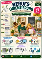 Vorschau - Unterrichtsreihen - Berufsorientierung Komplettpaket Klasse 7–10 | 11 Materialien rund um Stärken, Berufswahl, Berufe, Praktikum, Bewerbung & Zukunft - Deckblatt