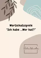 Vorschau - Spiele - Materialpaket: Wortschatzspiele "Ich habe...Wer hat?" - Deckblatt