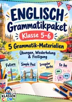 Vorschau - Arbeitsblätter - Englisch Grammatik Klasse 5-6 Paket - Deckblatt