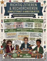 Vorschau - Unterrichtsreihen - Richtig zitieren & recherchieren – Komplettpaket: 6 Arbeitsblätter mit Lösungen (Klasse 9/10) - Deckblatt