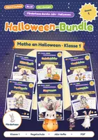 Vorschau - Arbeitsblätter - Halloween-Bundle Mathe Klasse 1 | Wächst laufend | Rätsel, Geheimbilder, Verdoppeln, Diagramme, Lernspiele | Zahlenraum 20 | Differenzierung - Deckblatt