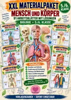 Vorschau - Stundenentwürfe - Materialpaket XXL – Mensch & Körper | Biologie 5./6. Klasse - Deckblatt