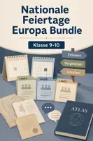 Vorschau - Arbeitsblätter - Nationale Feiertage Europa Bundle Klasse 9–10 - Deckblatt
