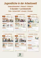 Vorschau - Stundenentwürfe - Jugendliche in der Arbeitswelt – komplette Einheit | Klasse 8 - Deckblatt
