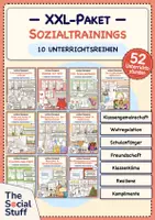 Vorschau - Stundenentwürfe - Sozialtraining Grundschule: XXL-Paket - 10 Unterrichtsreihen (52 Unterrichtsstunden) / Soziales Lernen Grundschule - Deckblatt