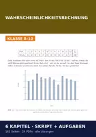 Vorschau - Arbeitsblätter - Wahrscheinlichkeitsrechnung – 6 Skripte mit Lösungen Klasse 8–10 - Deckblatt