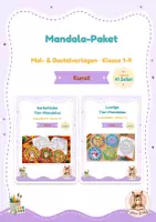 Vorschau - Mal- und Bastelvorlagen - Kunst Klasse 1 - Deckblatt