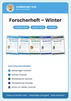 Vorschau - Arbeitsblätter - Sachunterricht Klasse 3/4: Forscherheft – Winter · 5 Hefte im Paket - Deckblatt