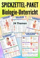 Vorschau - Arbeitsblätter - Spickzettel-Paket für Biologie-Unterricht - Übersichten und Zusammenfassungen - Deckblatt
