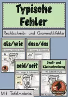 Vorschau - Arbeitsblätter - Materialpaket häufige Fehler, Rechtschreibfehler - Deckblatt
