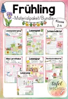 Vorschau - Arbeitsblätter - Materialpaket/Bundle: Deutsch Frühling (Kl.3-4) - Deckblatt