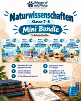 Vorschau - Arbeitsblätter - Materialpaket | Naturwissenschaften – Physik & Chemie Klasse 7–8 | Mini Bundle - Deckblatt