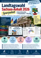 Vorschau - Unterrichtsreihen - Wahlergebnisse Landtagswahl Sachsen-Anhalt 2026 – großes Sparpaket Unterrichtsreihe + Präsentation + Klausur | Politik Sek II - Deckblatt