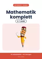 Vorschau - Arbeitsblätter - Mathematik komplett — Klasse 1 · 90 Arbeitsblätter mit Lösungen - Deckblatt