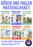 Vorschau - Arbeitsblätter - Hören und Malen Materialpaket - Hörverstehen Deutsch (Wachsendes Sparpaket) - Deckblatt