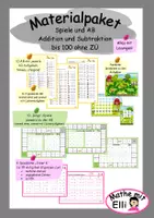 Vorschau - Arbeitsblätter - Materialpaket Spiele und AB Addition / Subtraktion bis 100 ohne ZÜ - Deckblatt