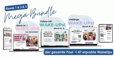 Vorschau - Spiele - WAKE-UP! Mega-Bundle – 47 Wake-Ups für mehr Bewegung, Leichtigkeit & Energie - Deckblatt