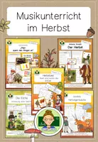 Vorschau - Unterrichtsreihen - Materialpaket: Musik im Herbst (Musikunterricht Grundschule Klasse 2-4) - Deckblatt