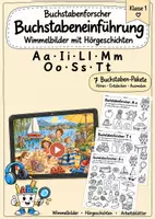 Vorschau - Arbeitsblätter - Materialpaket: Buchstabeneinführung - Wimmelbild + Hörtext - Deckblatt