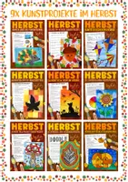 Vorschau - Arbeitsblätter - 9x Bunte Kunstprojekte im Herbst - Grundschule Materialpaket - Deckblatt