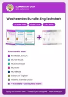 Vorschau - Arbeitsblätter - Wachsendes Bundle: Englischstark - Klasse 1-4 - Deckblatt