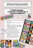 Vorschau - Mal- und Bastelvorlagen - Materialpaket Schuljahresbeginn – Ankommen, Kennenlernen & Klassenmanagement - Deckblatt