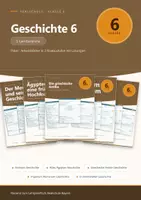 Vorschau - Arbeitsblätter - Geschichte 6 Realschule – Arbeitsblätter-Paket, 5 Lernbereiche - Deckblatt