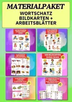 Vorschau - Arbeitsblätter - Sprachförderung Materialpaket – Bildkarten, Legespiele & Arbeitsblätter für Kita und Grundschule - Deckblatt
