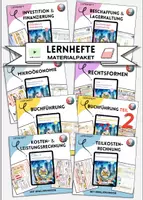 Vorschau - Unterrichtsreihen - Materialpaket - 8 Lernhefte zu Wirtschaft inkl. Lösungshefte - Deckblatt