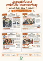 Vorschau - Stundenentwürfe - Jugendliche und rechtliche Verantwortung | 5 Stunden + Lernkontrolle | Wirtschaft-Recht Klasse 9 - Deckblatt