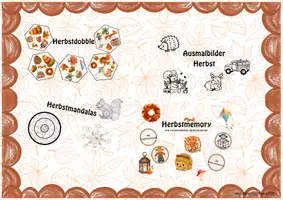 Vorschau - Arbeitsblätter - Herbst Material - Deckblatt