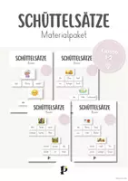 Vorschau - Aufgabenkarten - Schüttelsätze – Materialpaket | für Klasse 1 & 2 - Deckblatt