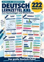 Vorschau - Merkblätter - Lernzettel XXL Deutsch | 222 Merkblätter für die ganze Sekundarstufe I | Klasse 5 bis 10 - Deckblatt