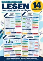 Vorschau - Merkblätter - Lernzettel Lesen | 14 Merkblätter zum Nachschlagen | Deutsch Klasse 5 bis 9 - Deckblatt